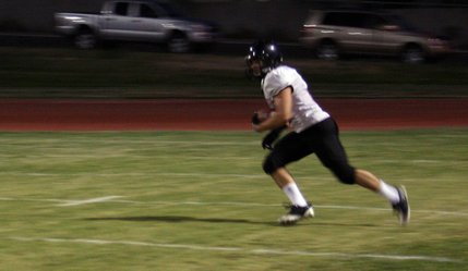 Pine View High School's Tanner Wood receives a kickoff during the first quarter of Friday's game at Las Vegas High School.