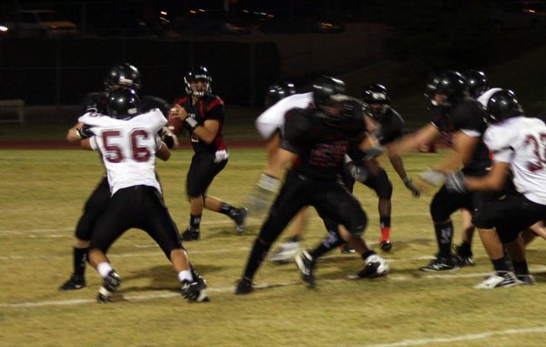Emir Lopez looks for an opening during Las Vegas' game ...