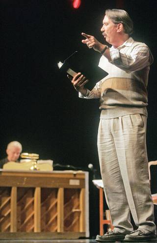Brian Kral portrays Eugene O'Neill, an America playwright at the 15th annual Boulder City Chautauqua. The Boulder City Chautauqua is an offshoot of the Great Basin Chautauqua, which takes place in Reno.