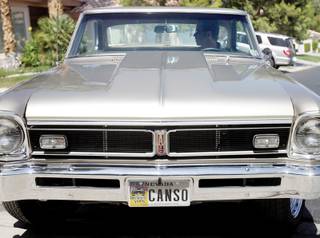 Paul Mazurkiewicz pulls his 1967 Pontiac Acadian Conso out from his driveway on Sept. 11. Only 174 of the cars were made in Canada. Mazurkiewicz drives one of the only ones in the western United States.