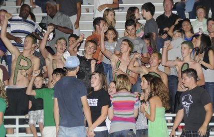 Palo Verde High School students show their school spirit during a home football game against Cheyenne on Friday.