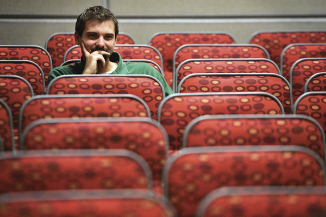 Jeff Malecki, a UNLV graduate student in music and an Obama supporter, gave up the chance to hear Obama speak at Cashman Field to attend a debate between the UNLV College Republicans and Young Democrats at the student union. 
