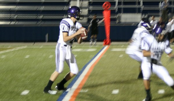 Durango quarterback Chase Roberts looks for a receiver during the ...