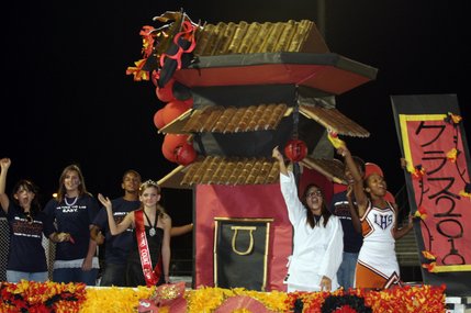 The class of 2010's homecoming float was a winner during the homecoming parade at Legacy High School.