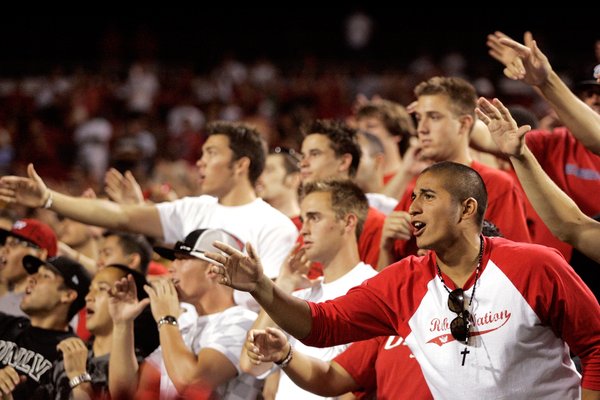UNLV fans cheer for their team against Iowa State at ...