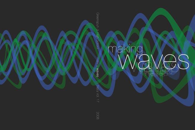The cover of the award-winning Greenspun Jr. High School yearbook "Making Waves."