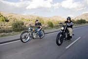 Carey Hart and Jess Rooke ride into Wasted Space. 
