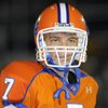 Bishop Gorman's John Therrell looks on between plays during a Sept. 26 game against Spring Valley. Therrell recently committed to play safety for UNLV.