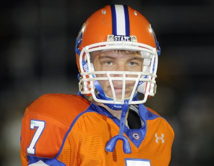 Bishop Gorman's John Therrell looks on between plays during a Sept. 26 game against Spring Valley. Therrell recently committed to play safety for UNLV.