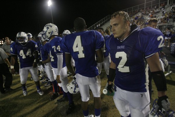 Basic running back Anthony Ireland (2) looks on from the ...