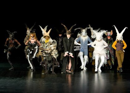 Cast members of Believe, in rehearsal.