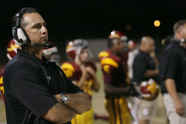 Del Sol coach Preston Goroff looks on from the sidelines ...