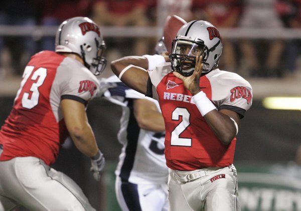 UNLV quarterback Omar Clayton throws during the first quarter of ...