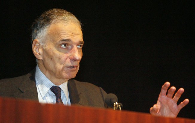 Independent presidential candidate Ralph Nader speaks to students and others during a news conference and campaign stop at OSU-Tulsa on Thursday, Sept. 19, 2008. 