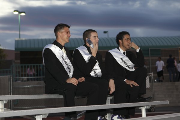 From left, senior homecoming king candidates Ryan Cross, Aaron Barry ...