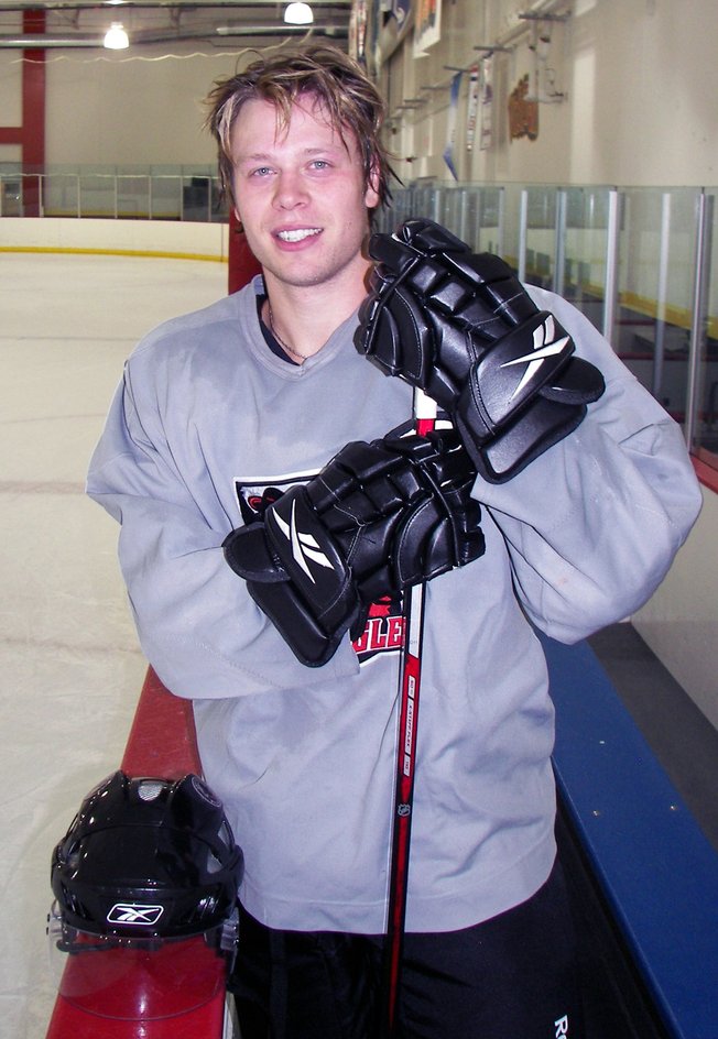 Luke Hunter, 23, is a forward who is trying out for the Las Vegas Wranglers. He played five junior seasons at Swift Current and one at the University of Calgary, then took last year off to tend to his familys 11,000-acre farm in Shaunavon, Saskatchewan.