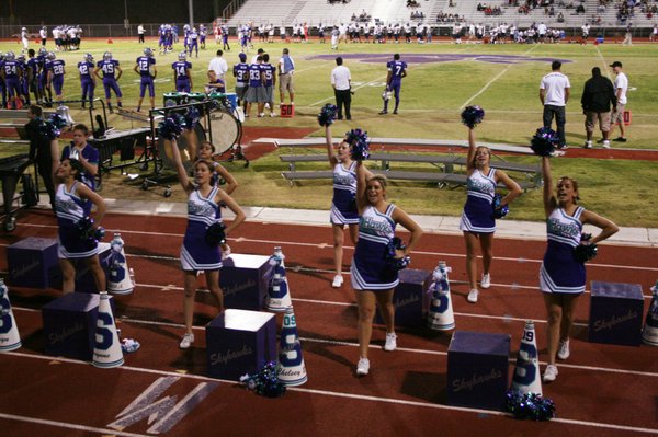 Silverado cheerleaders excite the crowd at Friday's homecoming game against ...