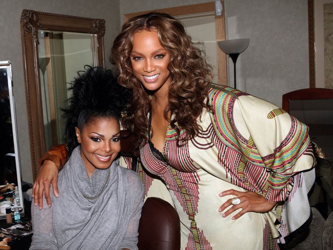 Tyra Banks and Janet Jackson.