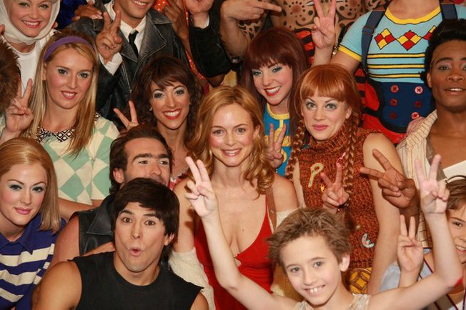 Heather Graham with the cast of "Love."
