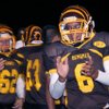 Bonanza senior Tim Kennedy cheers after his team scores yet another touchdown during Friday night's 