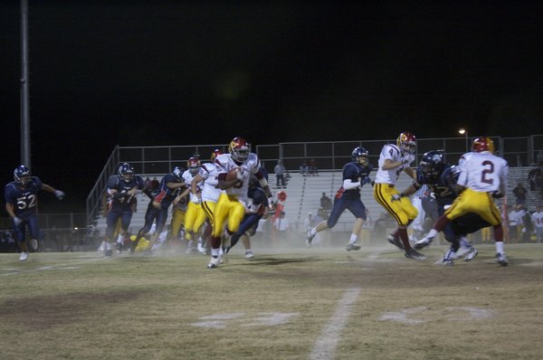 Earnest Hall rushes the ball during Friday night's game against ...