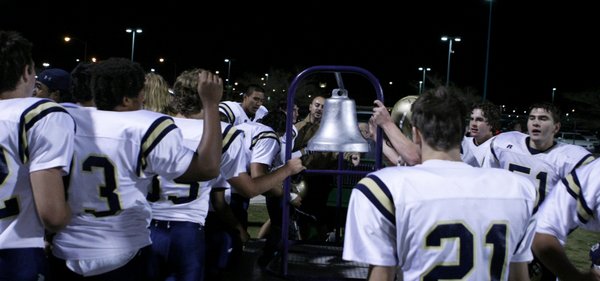 Foothill celebrates its win for the bell over Silverado Friday ...