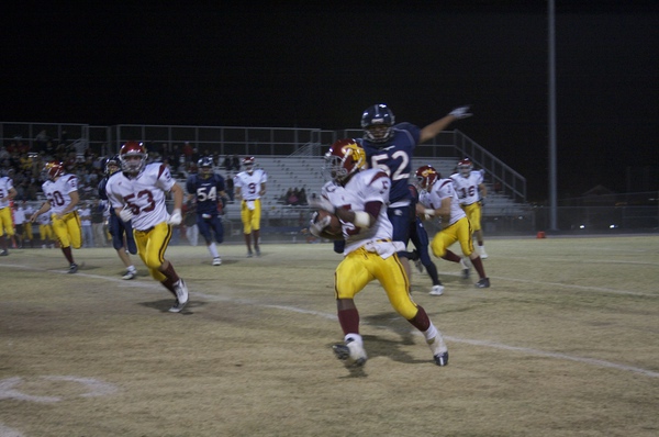 Earnest Hall rushes the ball during Friday night's game against ...