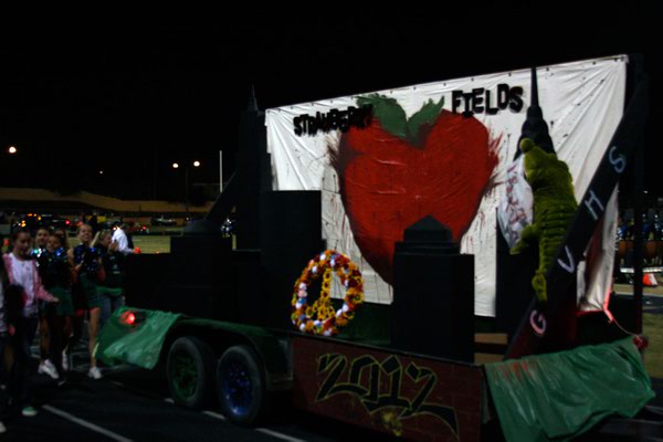 Green Valley freshmen show off their float illustrating the Beatles' ...
