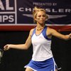 Caroline Engs of Bishop Gorman lines up a forehand against Palo Verde in a doubles match during the 