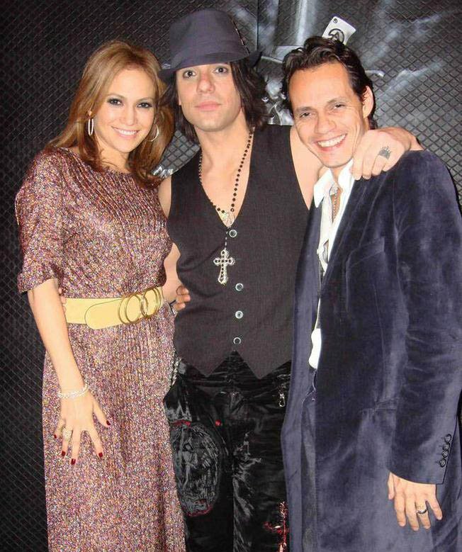 Jennifer Lopez, Criss Angel and Marc Anthony