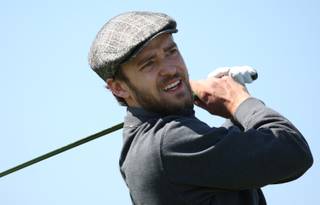 Justin Timberlake drives off the second tee during a pro-am at TPC Summerlin. This year's Justin Timberlake Shriners Hospitals for Children Open, part of the PGA Tour's fall series, will be played Oct. 21 through Oct. 24 at the course. 