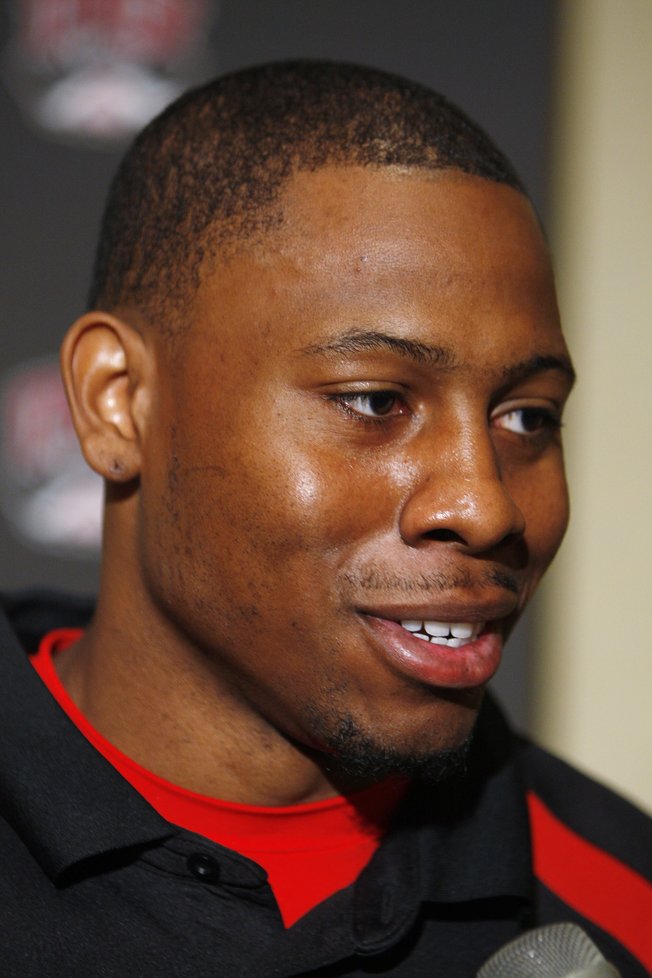 UNLV's Wink Adams fields questions at Tuesday's Mountain West media day in Las Vegas. Adams, who averaged 16.9 points per game a year ago, looks to lead the Rebels to their third straight NCAA Tournament appearance and beyond.