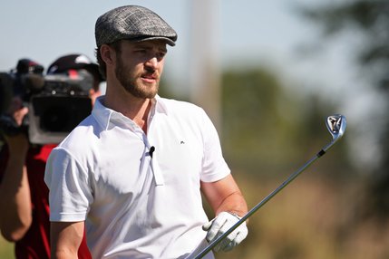 Justin Timberlake watches a drive during Wednesday's celebrity Pro-Am portion of the Justin Timberlake Shriners Hospitals for Children Open at TPC Summerlin in Las Vegas. Timberlake, who teammed up with pro Fred Couples and amateurs Matthew Sheasby and Jordan Levinson, finished sixth with a score of 56.

