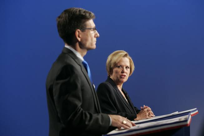 Shirley Breeden traded barbs with state Sen. Joe Heck at their October 2008 debate.