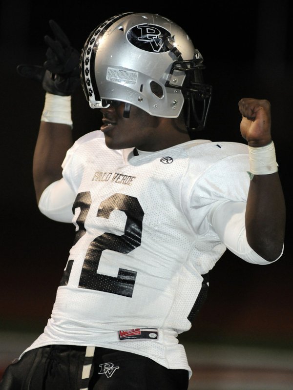 Palo Verde running back Chaz Johnson antagonizes a teammate giving ...