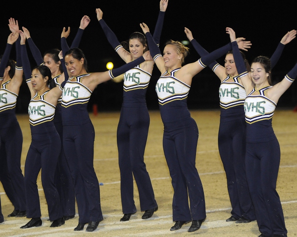The Spring Valley High dance squad entertains the home crowd ...
