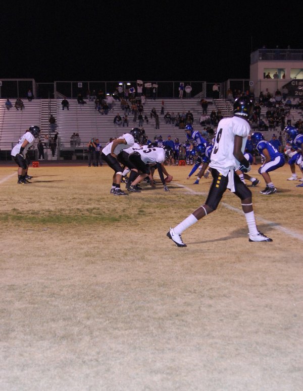 Clark's offense sets up for a play against Sierra Vista ...
