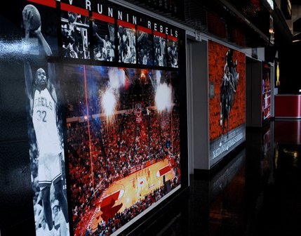 UNLV legends and various stars of sports and entertainment grace the concourse of the Thomas & Mack Center