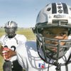 Palo Verde's Chaz, left, (22) and Chappel Thomas (2) pose before practice on Oct. 21. This is the fi