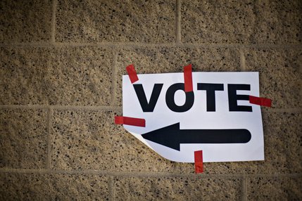 Voting at Bob Miller Middle School in Henderson.