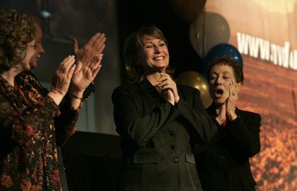 
Democrat Allison Copening is introduced as a soon-to-be state senator at a Nevada Democratic Party event Tuesday night at the Rio. Copening defeated Sen. Bob Beers.
