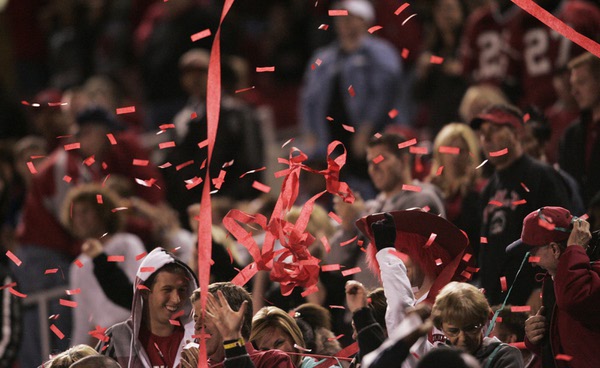 Confetti flies as UNLV celebrates a touchdown against New Mexico ...