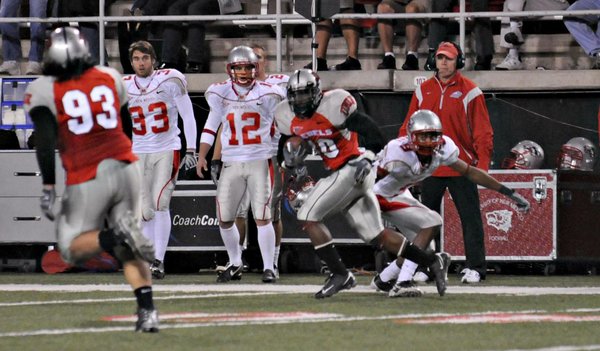 UNLV's Quinton Pointer ran with a second quarter interception for ...