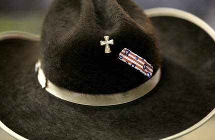 A decorated cowboy hat at the PBR World Finals.