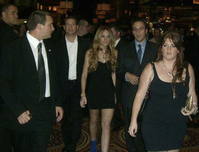 Lindsay Lohan arrives at Pure. 