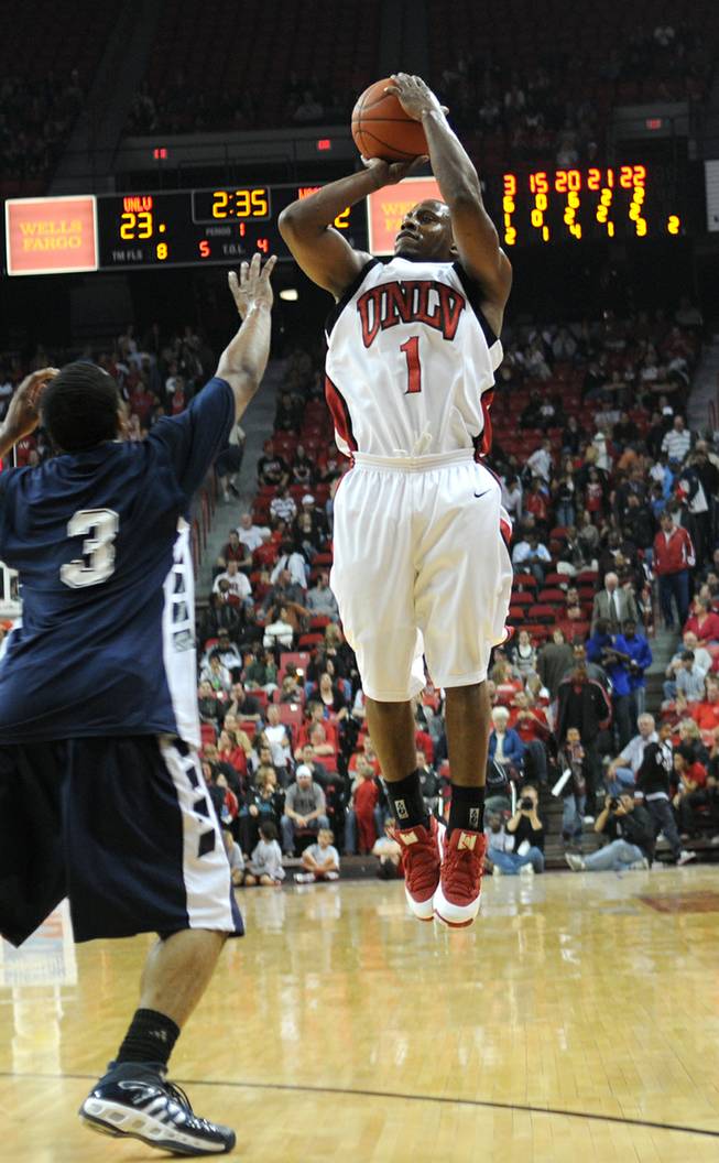 Wink Adams shoots one of 10 3-pointers for the game. He ended up three of 10.