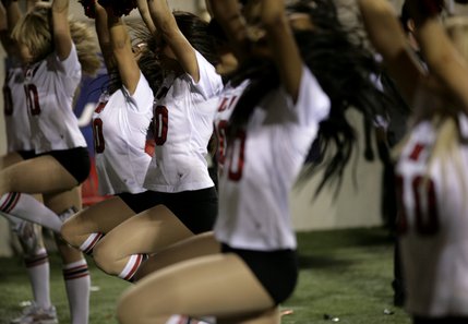 The Rebel Girls rev up the crowd Thursday night as the team plays Wyoming.