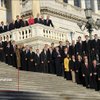 The House of Representatives' freshman class gathers on Monday on the Capitol steps. With several ra