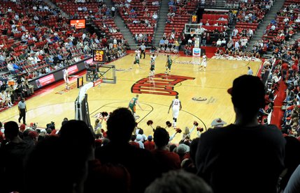 The view from the student section late in the second half of Tuesday's game.