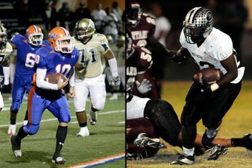 Bishop Gorman quarterback Joe Huber (left) and the Gaels look to repeat as the Sunset Regional champions while Palo Verde running back Chaz Thomas and the Panthers want to avenge their 24-20 loss to the Gaels in the regional title game last season.